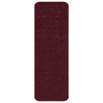 vidaXL Tapis Antidérapants pour Escaliers 15 Pièces Bordeaux 60 x 25 cm