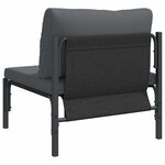 vidaXL Mobilier de jardin avec coussin avec oreiller Anthracite Acier