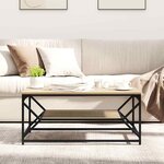 vidaXL Table Basse avec Étagère Chêne Sonoma 90x50x40 cm Bois d'ingénierie