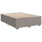 vidaXL Sommier à lattes de lit avec matelas Taupe 140x200 cm Tissu