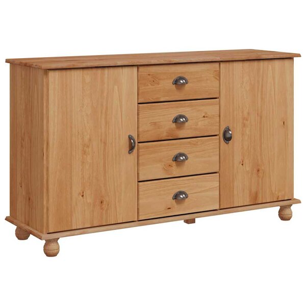 vidaXL Buffet ASKIM Marron 133 5 x 40 x 79 cm Bois massif en pin
