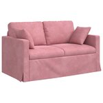 vidaXL Canapé Rose 138 x 78 x 80 cm Velours