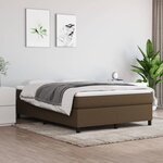 vidaXL Cadre de lit Marron foncé 140x200 cm Tissu