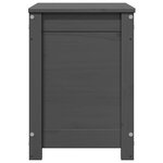 vidaXL Boîte de rangement Gris 60x32x45 5 cm Bois massif de pin