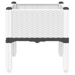 vidaXL Jardinière avec pieds blanc 40x40x42 cm PP