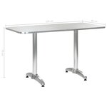 vidaXL Ensemble à manger d'extérieur 5 Pièces Aluminium Argenté