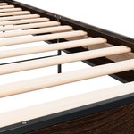 vidaXL Cadre de lit chêne marron 90x190 cm bois d'ingénierie et métal