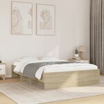 vidaXL Cadre de lit sans matelas chêne sonoma 140x190 cm