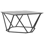 vidaXL Table basse Grise Sonoma 80x80x45 cm en bois d'ingénierie