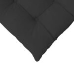 vidaXL Coussins de siège 4 Pièces Noir 40 x 40 x 6 cm Microfibre