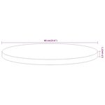 vidaXL Dessus de table Ø60x2 5 cm rond bois massif d'acacia