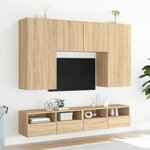 vidaXL Meubles TV muraux 2 Pièces chêne sonoma 80x30x30cm bois ingénierie