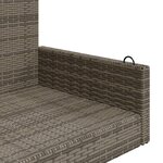 vidaXL Balancelle gris 119x56x48 cm résine tressée
