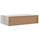 vidaXL Étagère à tiroir murale Gris béton 40x23 5x10 cm MDF