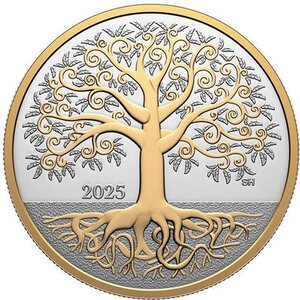 Pièce de monnaie en Argent 10 Dollars g 15.87 Millésime 2025 TREE OF LIFE