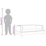 vidaXL Canapé pour enfants noir 80x45x30 cm similicuir