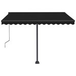 vidaXL Auvent automatique capteur de vent et LED 350x250 cm Anthracite