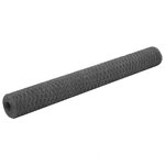 vidaXL Grillage Acier avec revêtement en PVC 25x1 2 m Gris