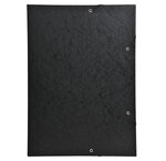 Chemise 3 rabats à élastique A3 carton 600g Noir EXACOMPTA