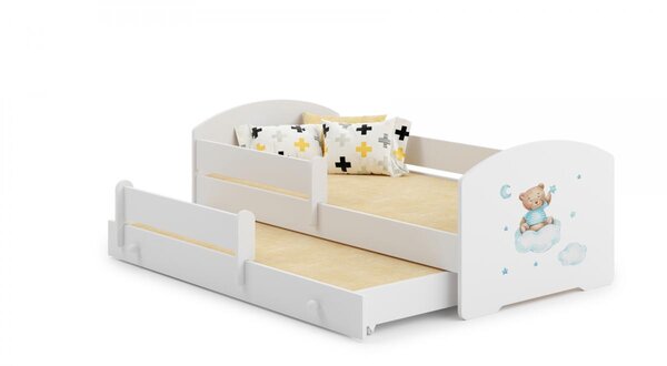 Lit enfant LUK 160x80 Ours gigogne avec matelas