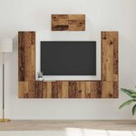 vidaXL Ensemble meuble TV 7 Pièces Bois Ancien Bois d'ingénierie