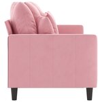 vidaXL Canapé à 3 places Rose 180 cm Velours