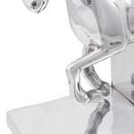 Serre-livres vidaXL 2 Pièces Argent 11x14x25 cm Aluminium Cheval