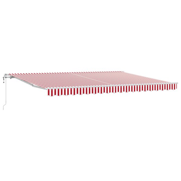 vidaXL Auvent rétractable automatique rayé rouge et blanc 450x350 cm
