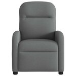 vidaXL Fauteuil inclinable de massage électrique gris foncé tissu