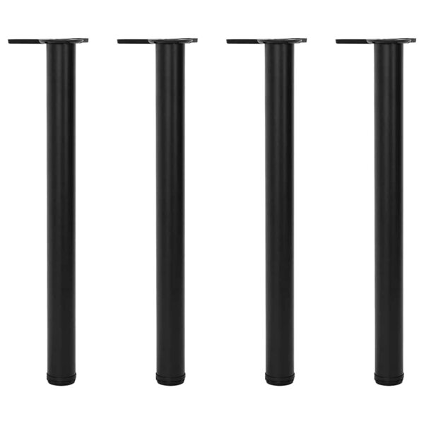 vidaXL 4 pieds de table réglables en hauteur 710 mm Noir