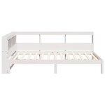 vidaXL Lit bibliothèque sans matelas blanc 90x200cm bois de pin massif