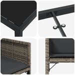 vidaXL Ensemble de salle à manger pour jardin 5 Pièces Gris polyrotin
