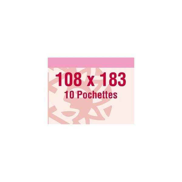 Pochettes double soudure 108 x 183 mm type Armada. Fond - Transparent