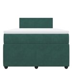 vidaXL Sommier à lattes de lit avec matelas vert foncé 120x190 cm