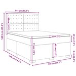 vidaXL Sommier à lattes de lit avec matelas Gris 140x190 cm Similicuir