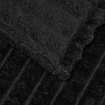 vidaXL Jeté Noir 200 x 150 cm Toison