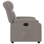 vidaXL Fauteuil inclinable Taupe Tissu