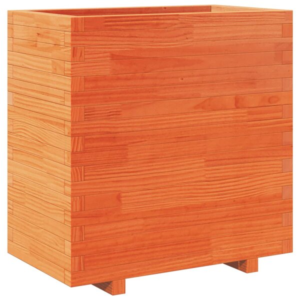 vidaXL Jardinière cire marron 70x40x72 5 cm bois de pin massif