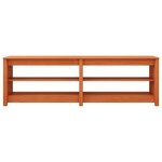 vidaXL Banc à chaussures avec étagère Cire marron 160 x 36 5 x 50 cm