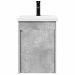 vidaXL Meuble de salle de bain avec robinet Gris béton