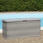 vidaXL Boîte de rangement de jardin gris 117x45x56 cm