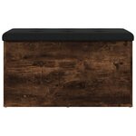 vidaXL Banc de rangement chêne fumé 82x42x45 cm Bois d'ingénierie