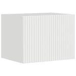 vidaXL Meuble TV mural Montage mural Blanc Brillant 60 x 31 x 29.5 cm