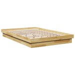 vidaXL Cadre de lit sans matelas 120x190 cm bois massif de chêne