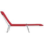 vidaXL Chaises longues pliables lot de 2 Acier et tissu Rouge