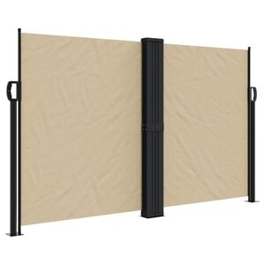 vidaXL Auvent latéral rétractable beige 140x600 cm