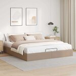vidaXL Cadre de lit ottoman sans matelas cappuccino 180x200 cm