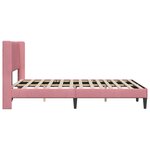 vidaXL Cadre de lit avec tête de lit Rose 140 x 190 cm Velours