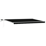 Store rétractable manuel avec LED Noir 500x300 cm