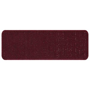 vidaXL Marches d'escalier 15 Pièces Bordeaux 60 x 25 cm Polypropylène